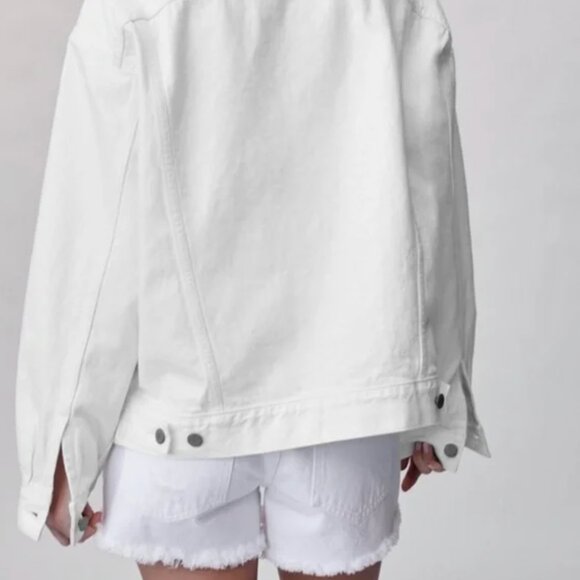 Aritzia The Ali Denim Jacket - White M - Picture 2 of 8